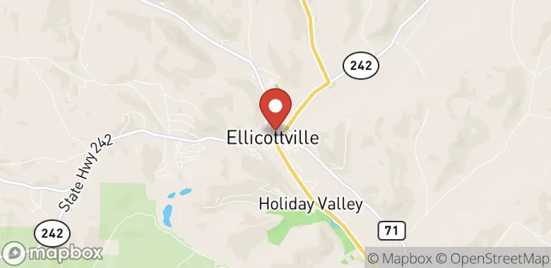 Map of 12 Washington St, Ellicottville, NY 14731