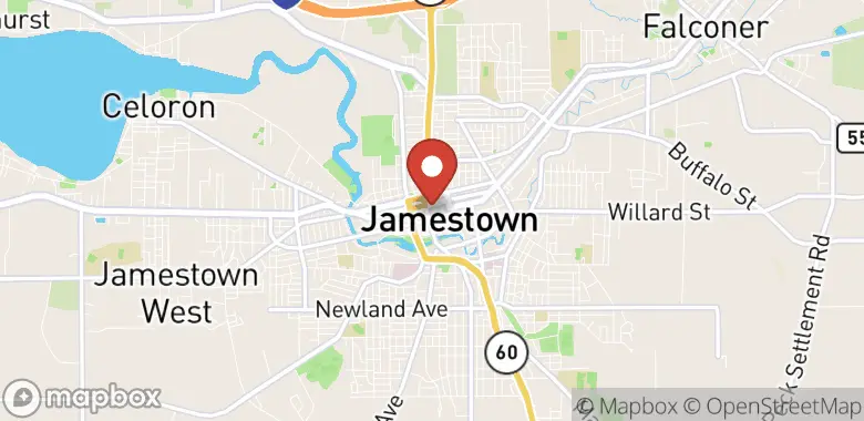 Map of 13 E. 4th St., Jamestown, NY 14701
